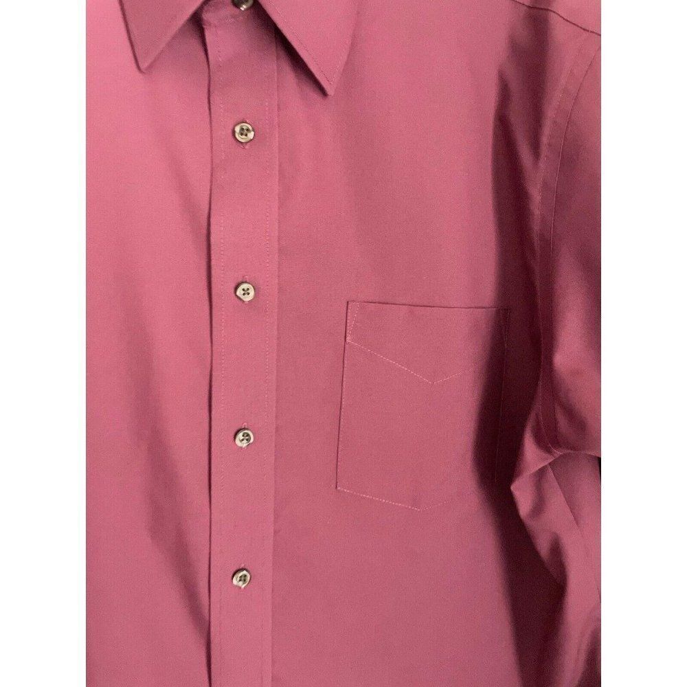 🟢Stafford Wrinkle Free Oxford Mens Size 16 Short Sl - Picture 2 of 6